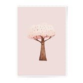 Pink Watercolor Tree Photographic Prints, Cute Tree Art Print, Nursery Art, Kids Room Decor, Whimsical Tree Decor - Tawshia